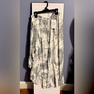 Grey and White long skirt